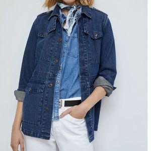 Anthropologie Morgan utility denim jacket